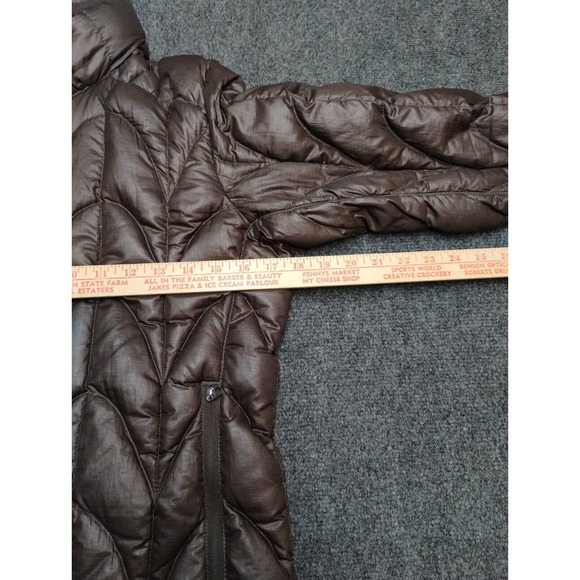 Outoor Research Down Feather Long Quilted Puffer Parka Women Small Brown Jacket - Picture 9 of 13